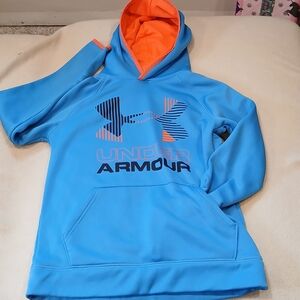 Under Armour Kids' Blue & Orange Hoodie Sweatshirt